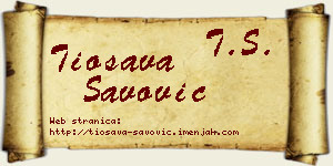 Tiosava Savović vizit kartica